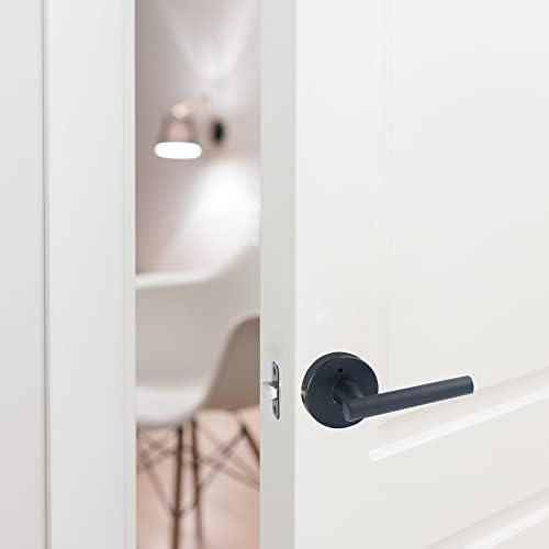 Design House Eastport 582635 Door Lever Lock Matte Black