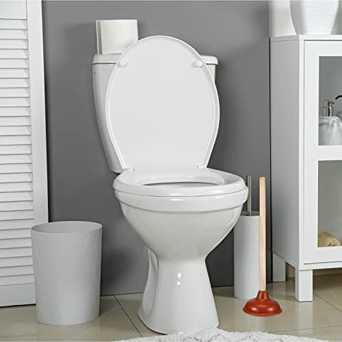 6 Pcs Lallisa Toilet Plungers with 18 Inch Wooden Handle Suction Cup for Clogged Toilets Sinks