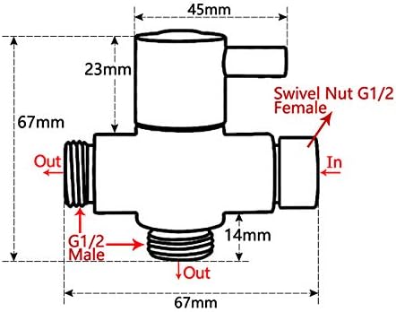 High-End Brass Shower Diverter