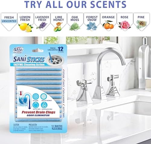 Sani 360 Sani Sticks Eliminate Drains Stays Fresh 48 Count